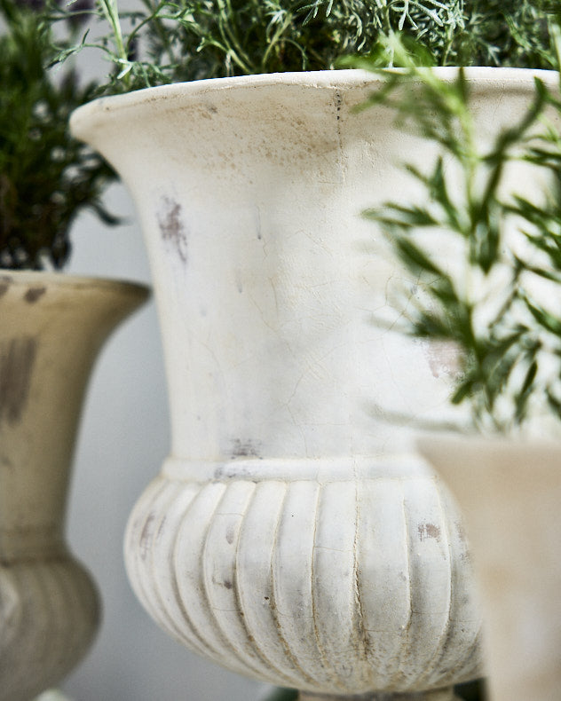 Granada White Urn Planter
