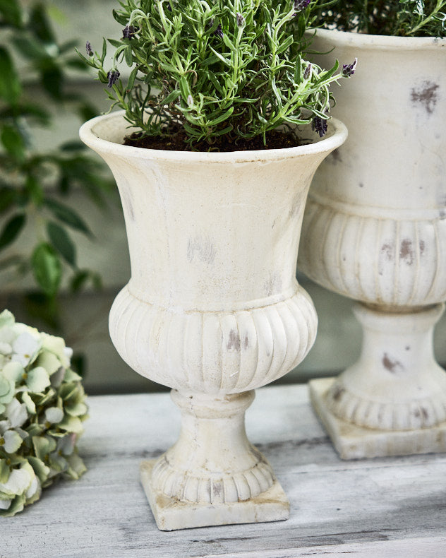 Granada White Urn Planters