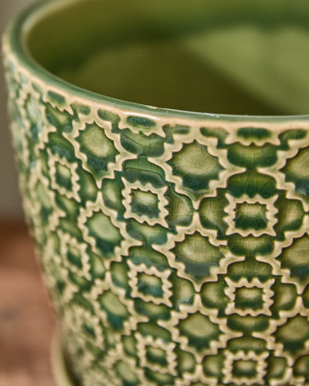 Taza Patterned Ceramic Planters