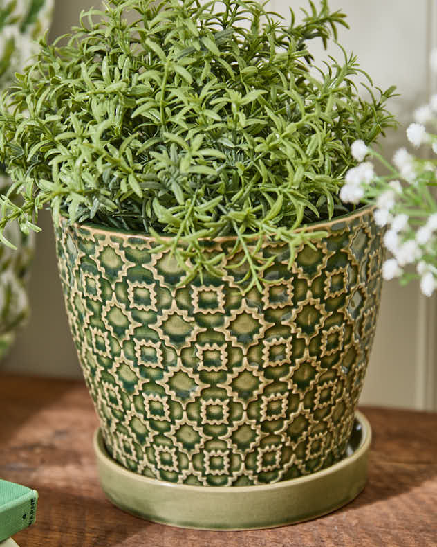 Taza Patterned Ceramic Planters