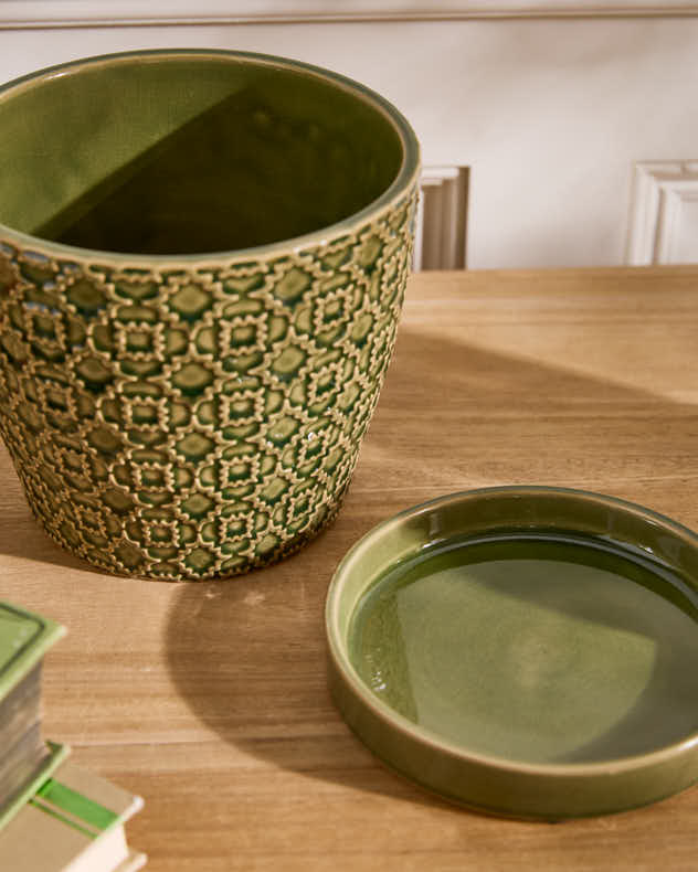 Taza Patterned Ceramic Planters