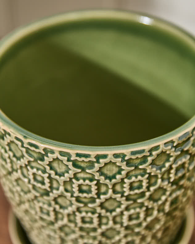 Taza Patterned Ceramic Planters
