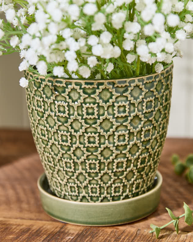 Taza Patterned Ceramic Planters