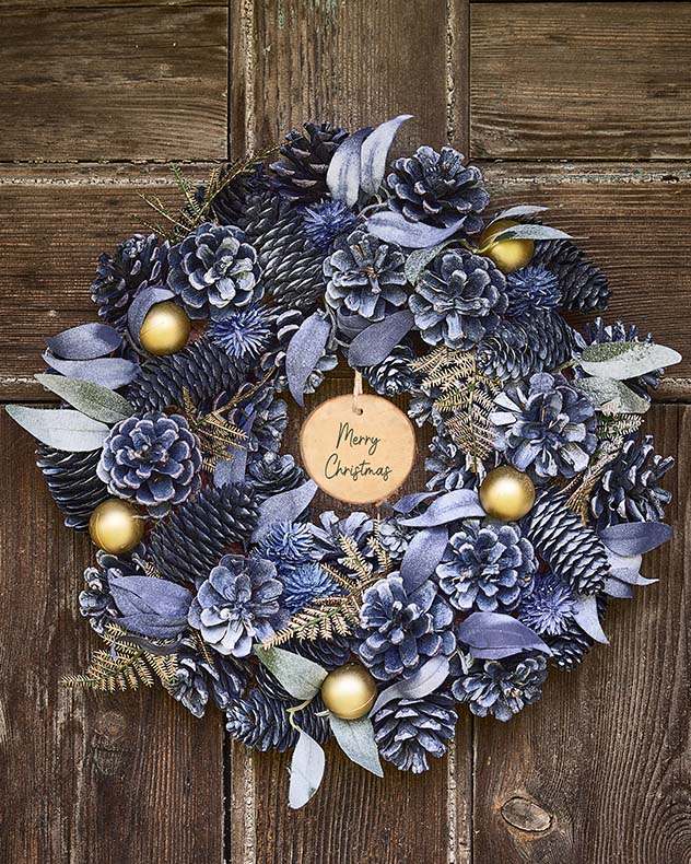 Personalised Moonlight Christmas Wreath