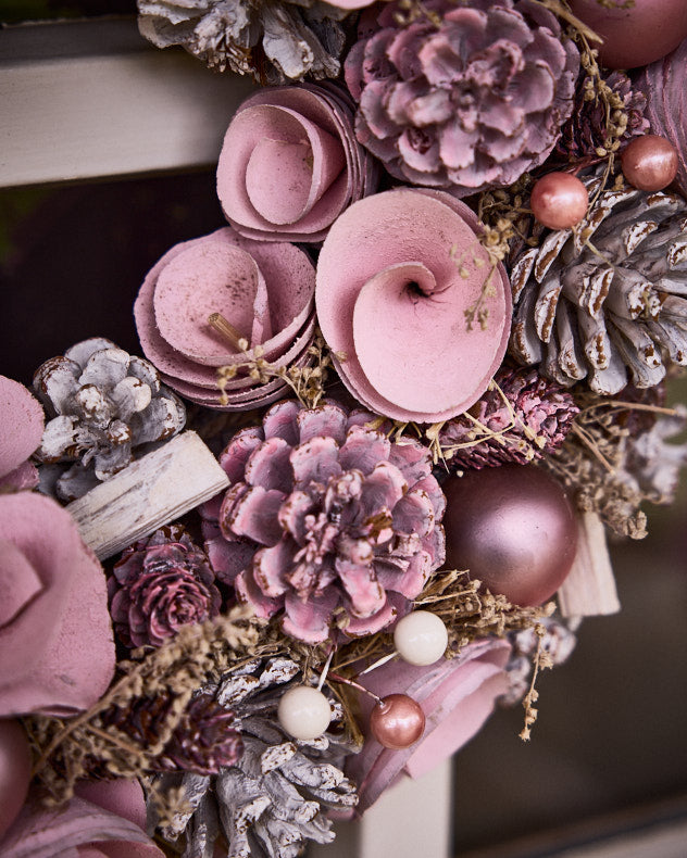 Personalised Pink Roses Wreath