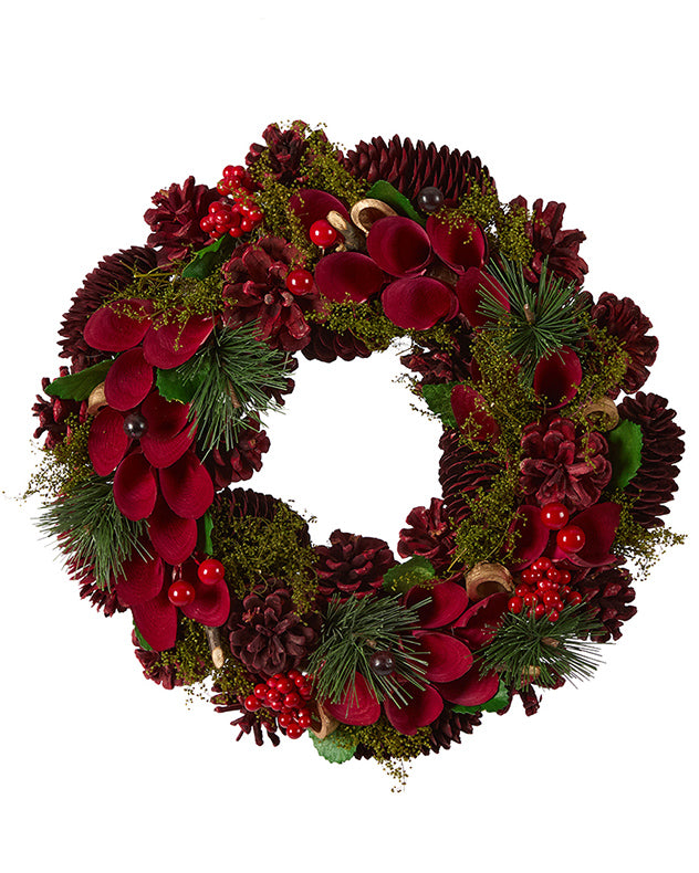 Personalised Cluster Berries Red Wreath