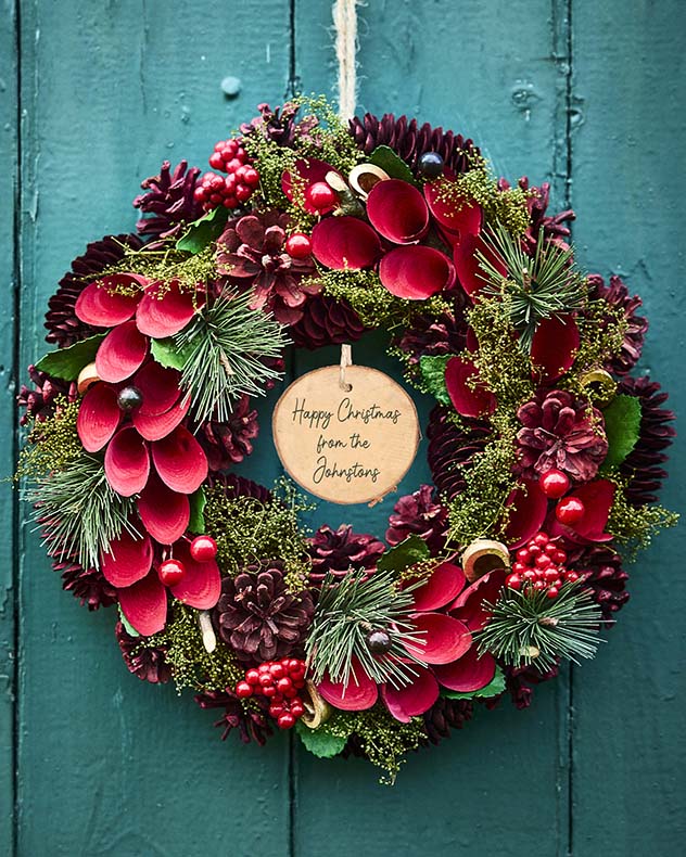 Personalised Cluster Berries Wreath 30cm