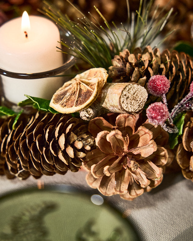 Candle Holders - Citrus Spice Round Tealight Centrepiece