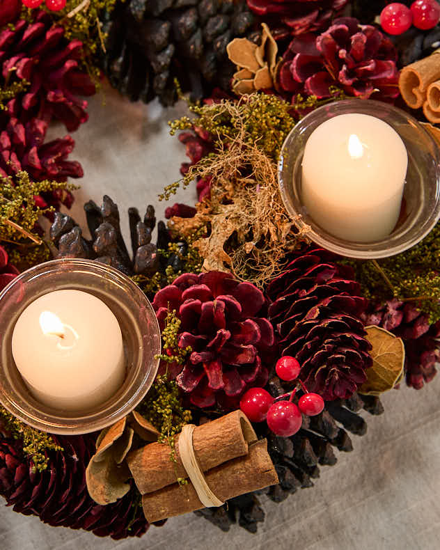 Bougeoirs en pin cannelle