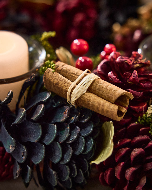 Cinnamon Pine Round Tealight Centrepiece