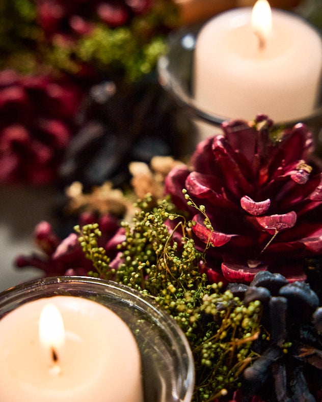 Cinnamon Pine Round Tealight Centrepiece