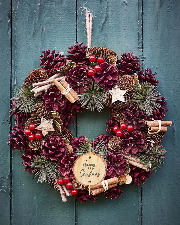 Personalised Cinnamon Stars Wreath