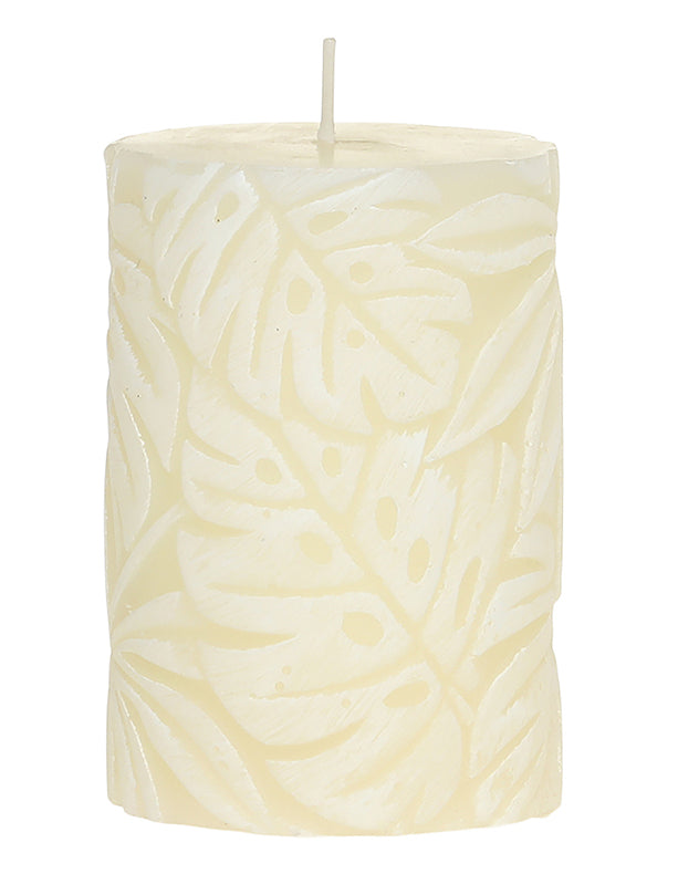 Monstera Leaf Pillar Candle