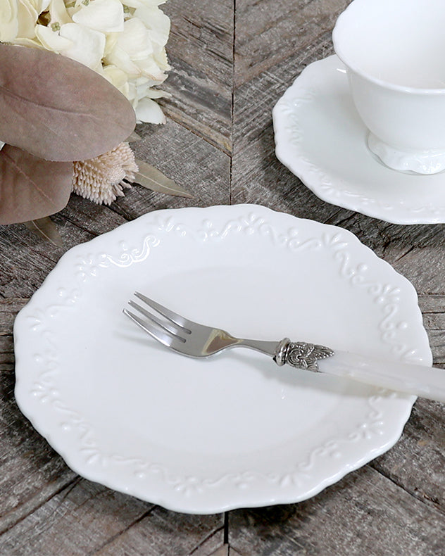 Dinnerware Sets Side Plate - Portella White Tableware Collection