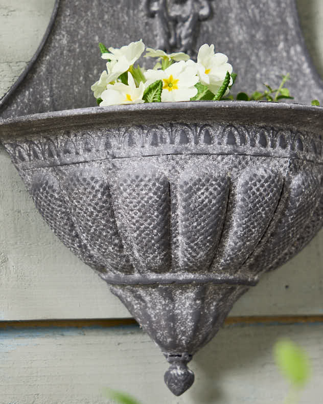 Lacourt Antique Zinc Wall Planter