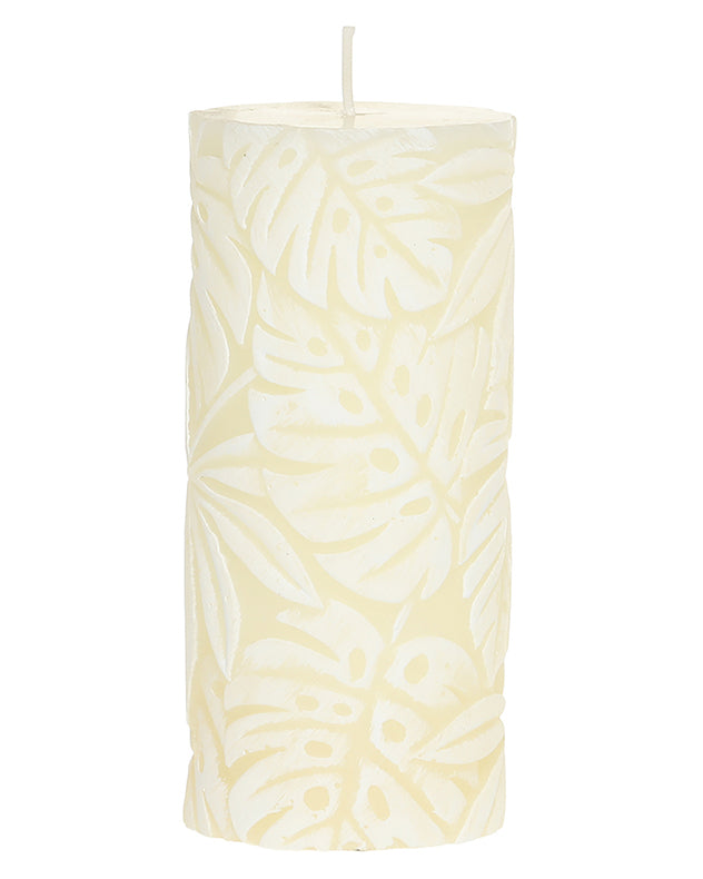 Monstera Leaf Pillar Candle