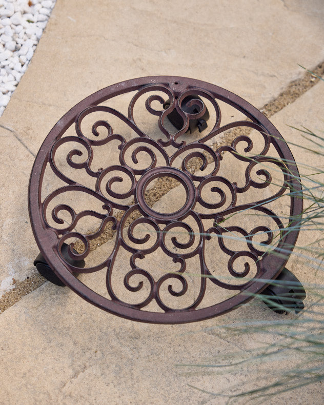 Dannes Round Scrolled Plant Trolley