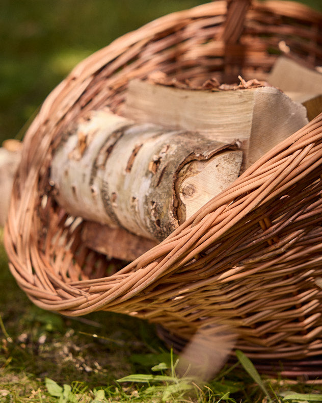 Avalon Two Tone Wicker Log Basket