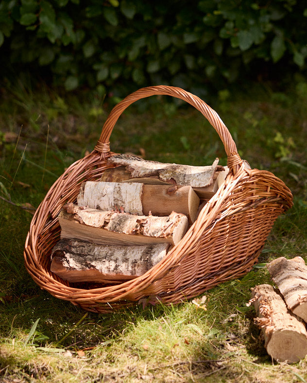 Anthien Buff Wicker Log Basket