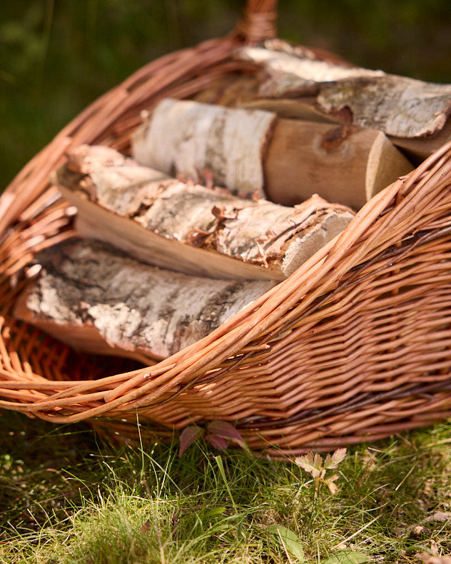 Anthien Buff Wicker Log Basket