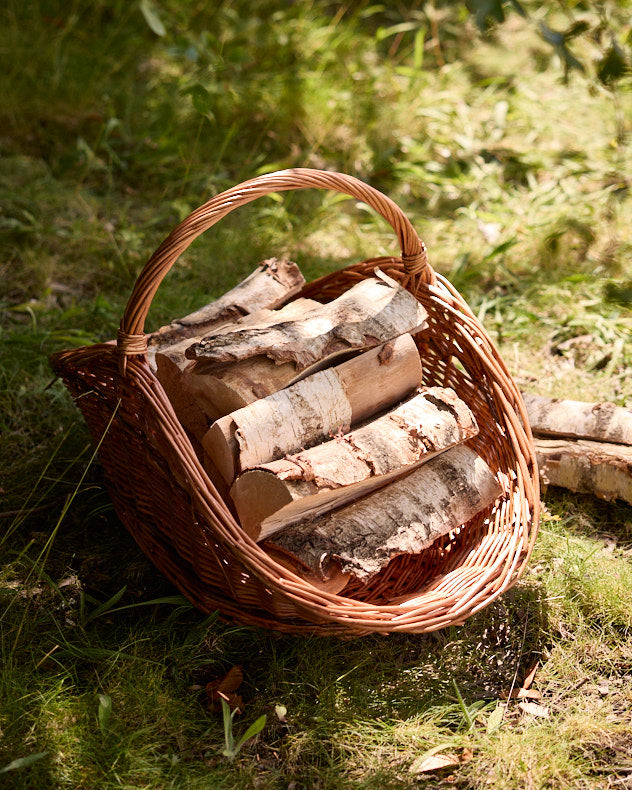 Anthien Buff Wicker Log Basket