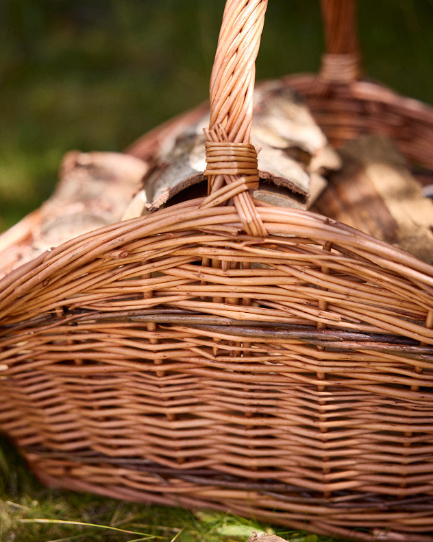 Anthien Buff Wicker Log Basket