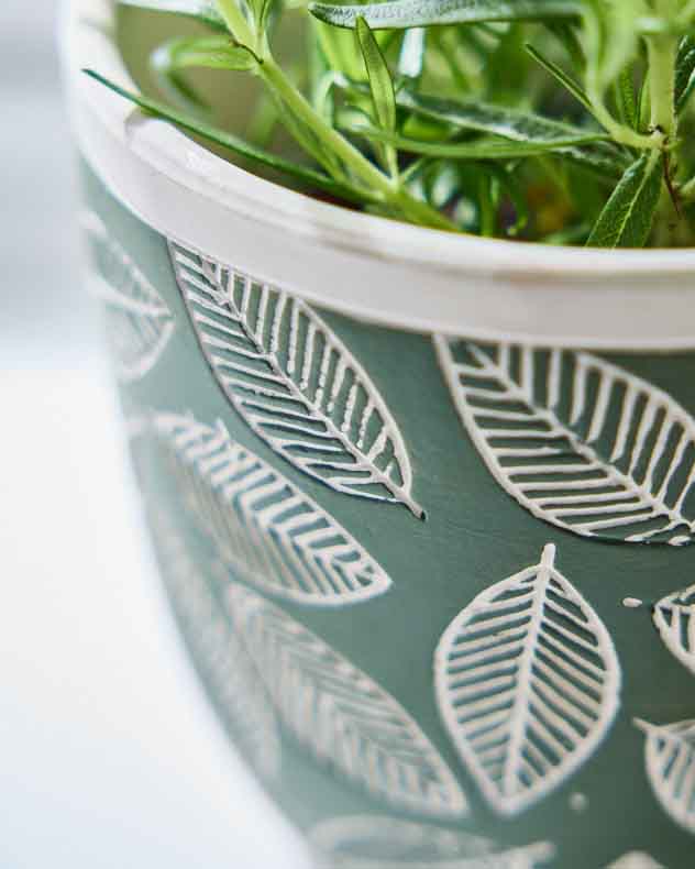 Verdant Green Leaf Plant Pot