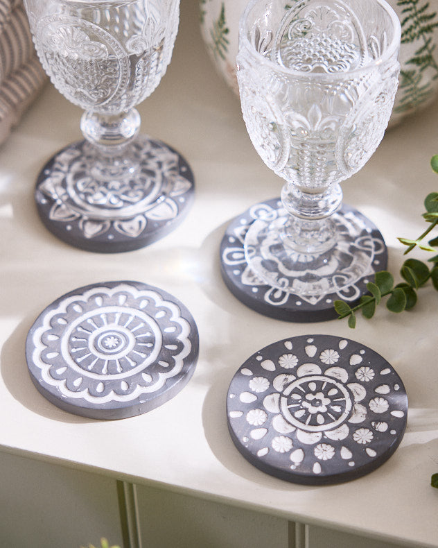 Zagora Set of 4 Embossed Coasters