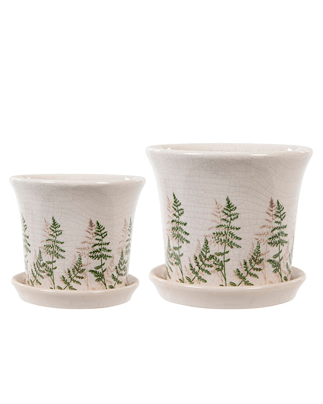 Varen Set of 2 Fern Planters with Trays