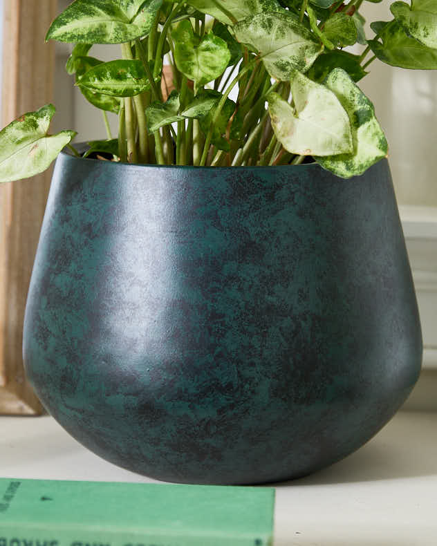 Jardinière ronde verte Saka
