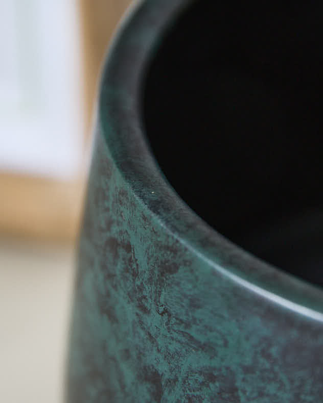 Jardinière ronde verte Saka