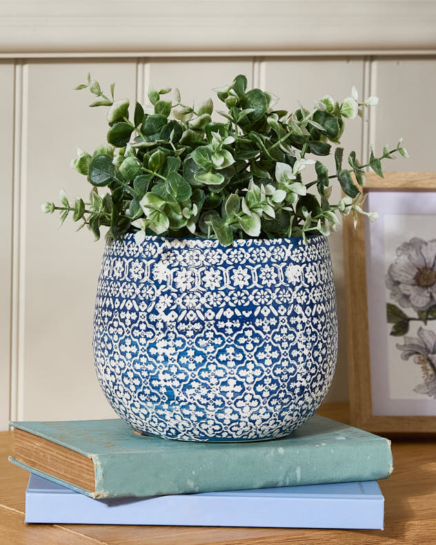 Azla Blue Mosaic Patterned Planters