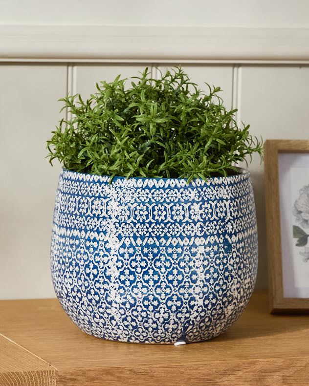 Azla Blue Mosaic Patterned Planters