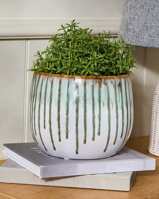 Socco Green Drip Effect Planters