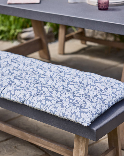 Oakwood Leaf Print Bench Cushion