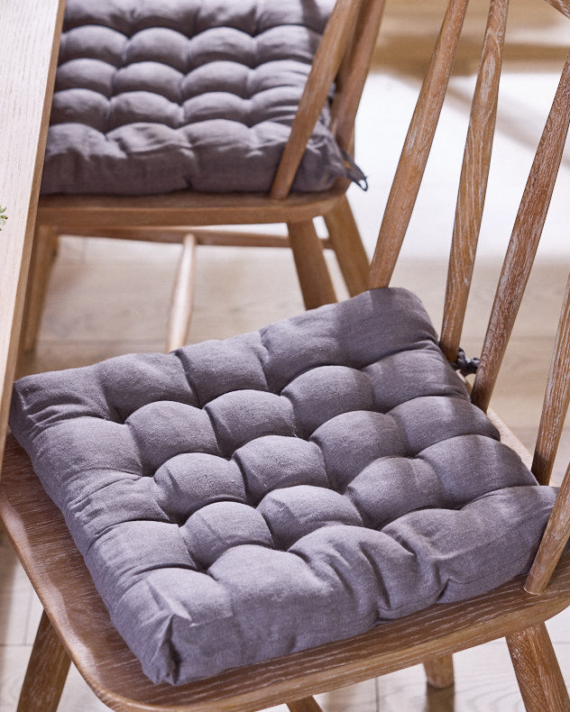 Set of 2 Riseholm Grey Seat Pads