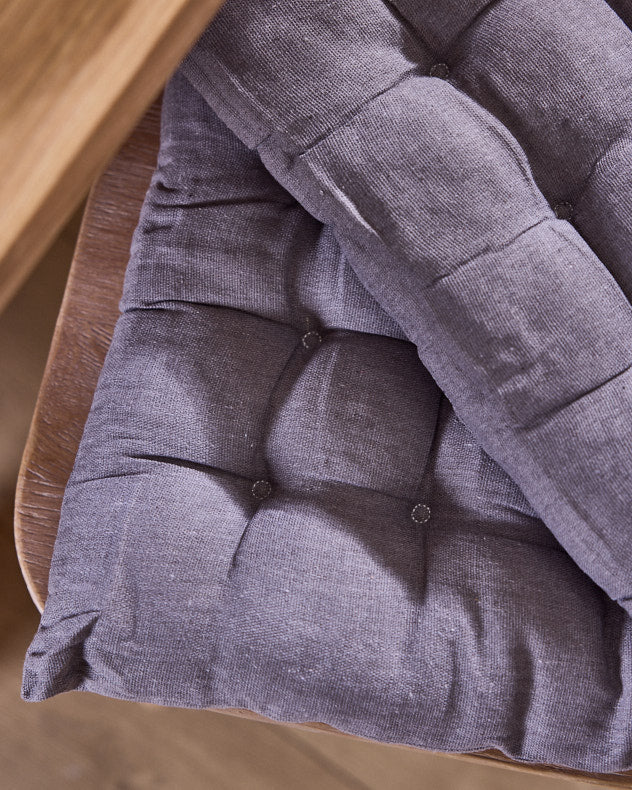 Set of 2 Riseholm Grey Seat Pads