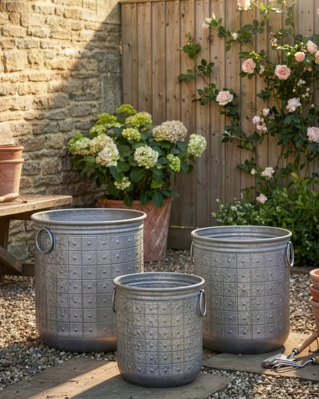 Cabora Set of 3 Textured Planters