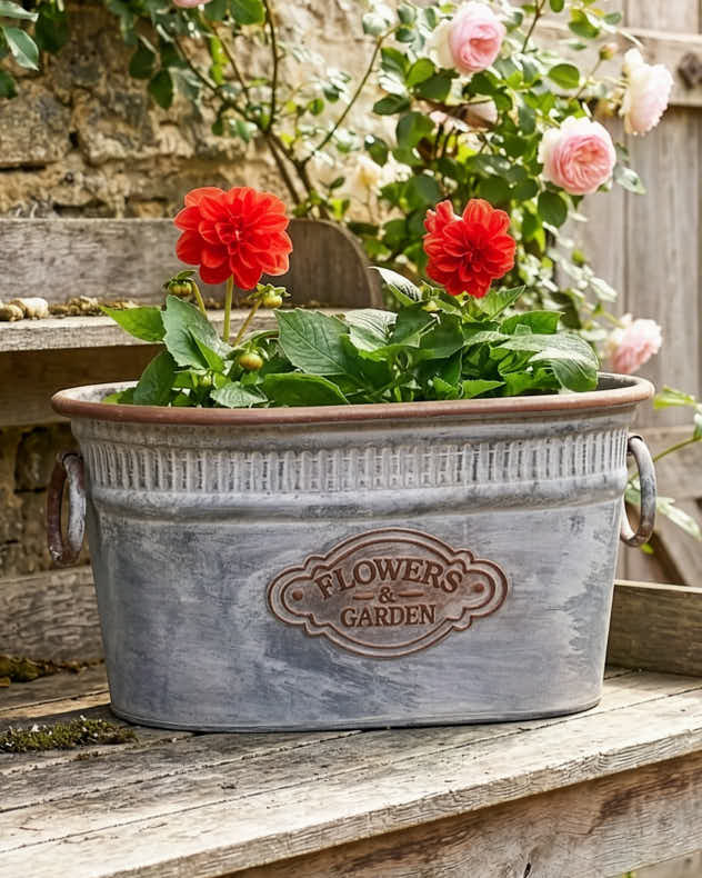 Flowers & Garden Metal Planters