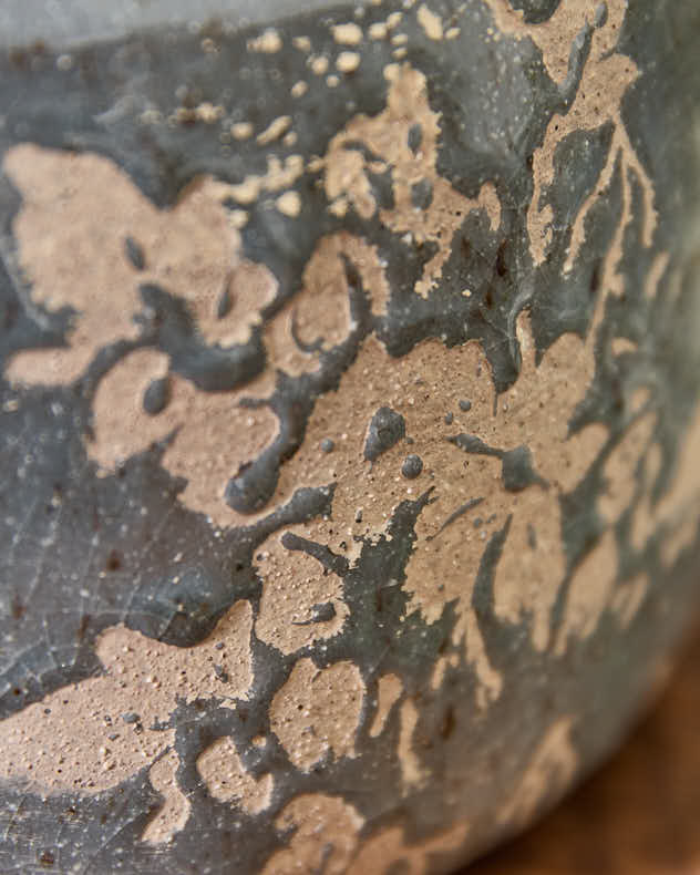 Soire Blue Floral Planter