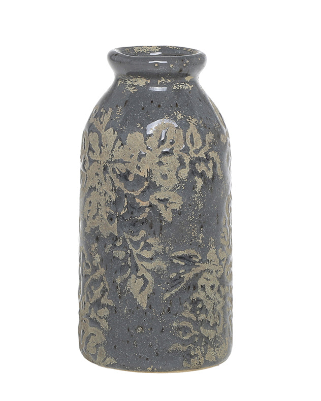 Soire Blue Floral Bottle Vase