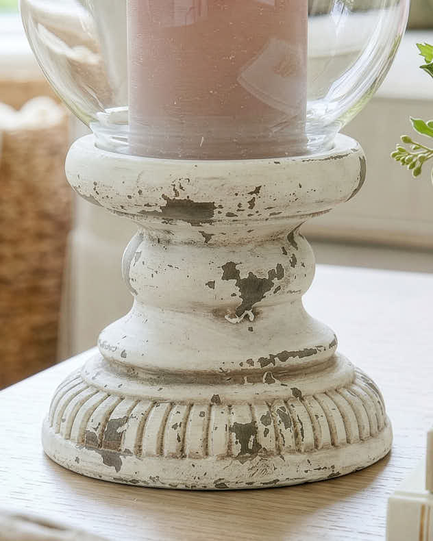 Antique Glass Candle Holder