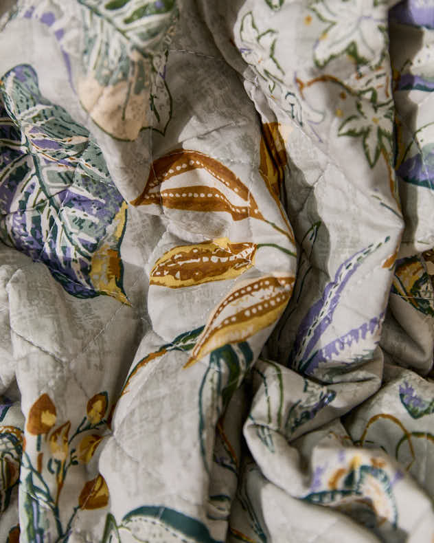 Throws - Briare Floral Quilted Throw