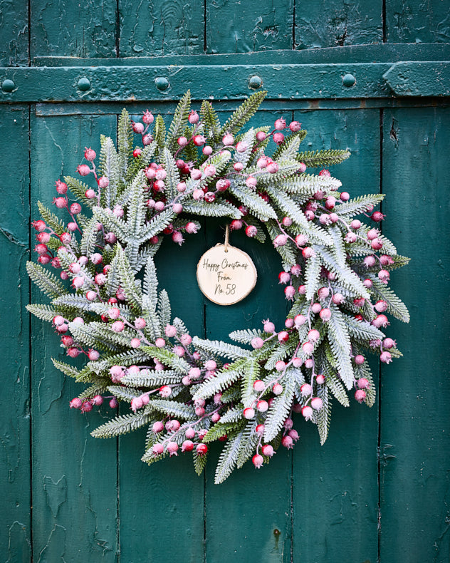 Personalised Hampton Frosted Berries Wreath