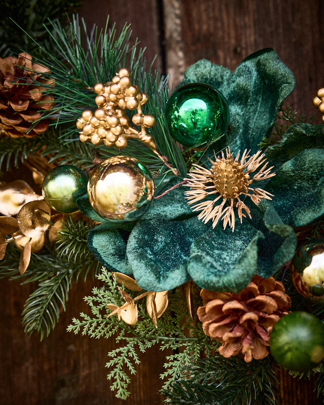 Couronne de Noël sur le thème des bois