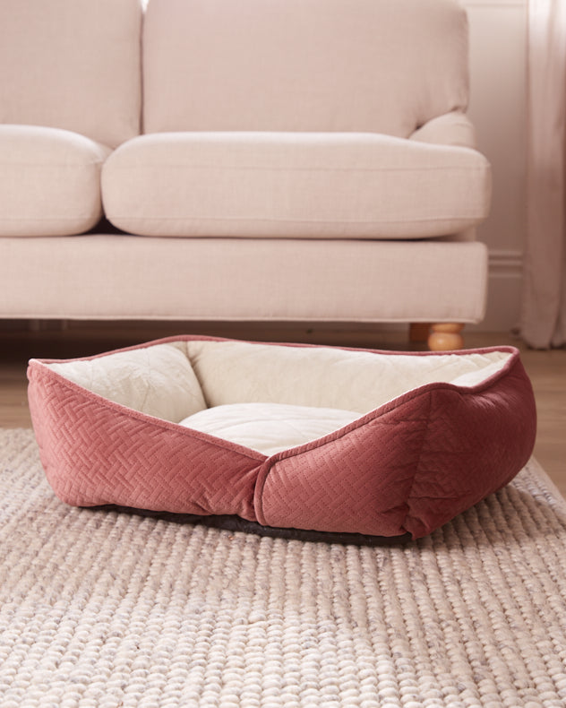 Personalised Clovelly Geometric Dog Bed