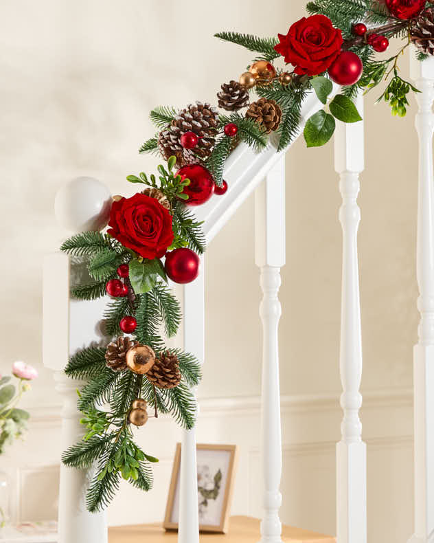 Brockham Rose Garland - 180cm/270cm