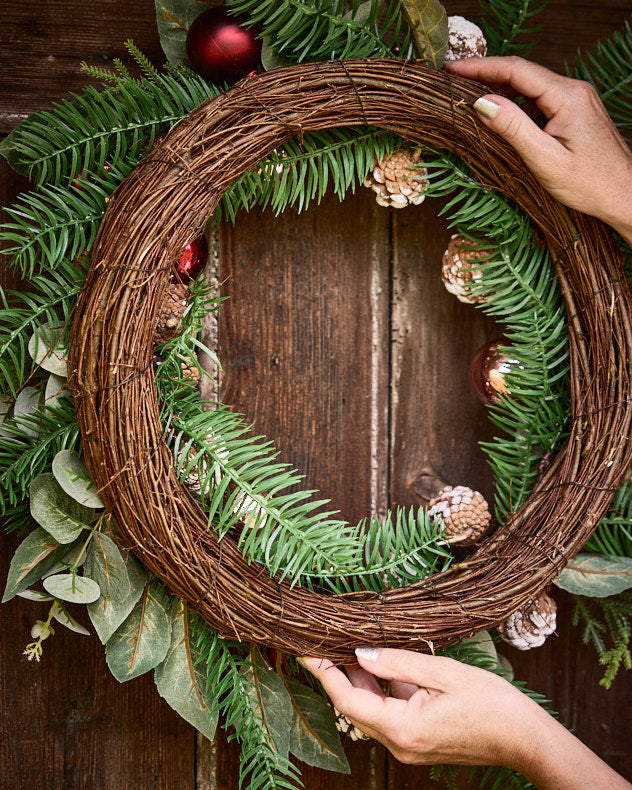 Waverley Red Bauble Wreath 52cm