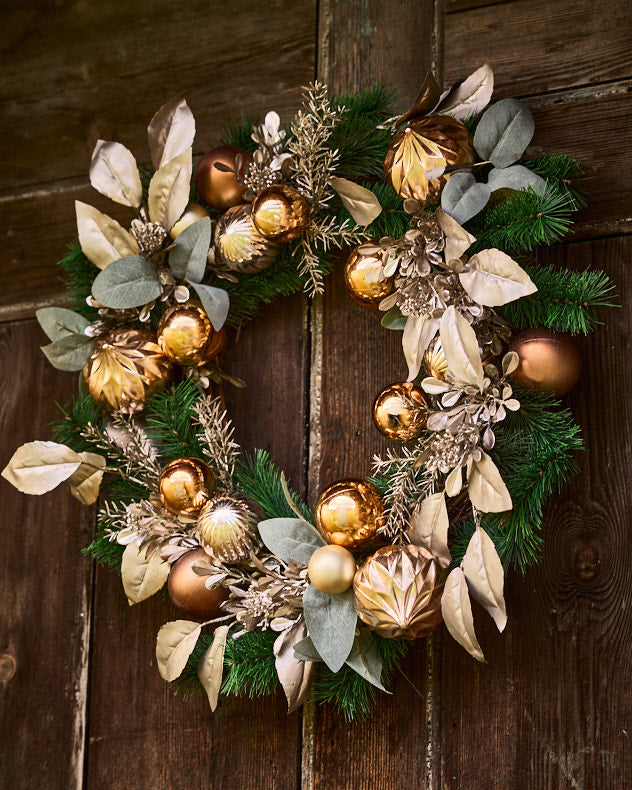 Metallic Magic Bauble Wreath 55cm