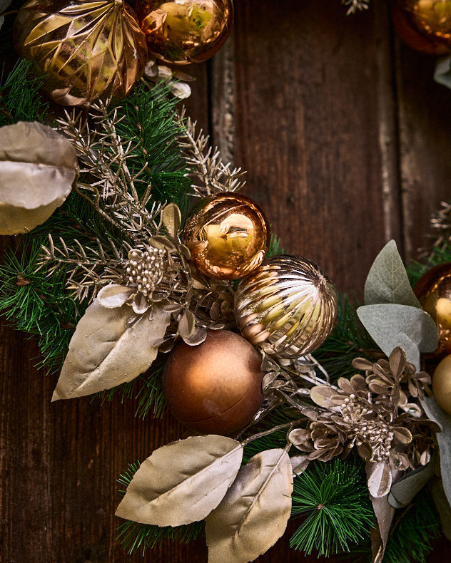 Personalised Metallic Bauble Wreath